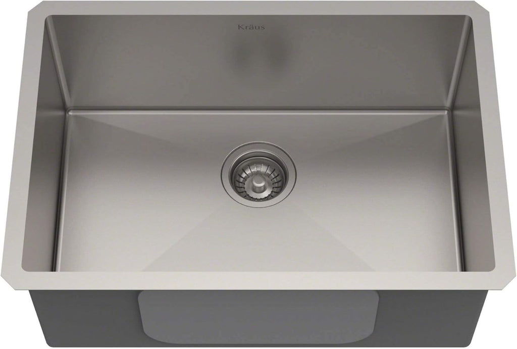Standart PRO 26-Inch 16 Gauge Undermount Single Bowl Stainless Steel Kitchen Sink, KHU100-26