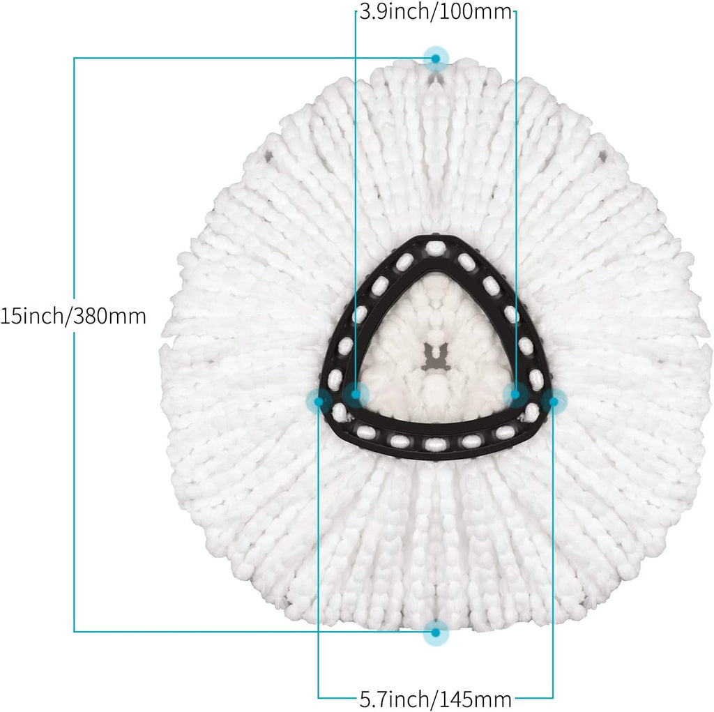 4 Pack Mop Head Replacement Compatible with Ocedar Mop Refills Easywring Spin Mop Refills Microfiber Mop Replacement Head