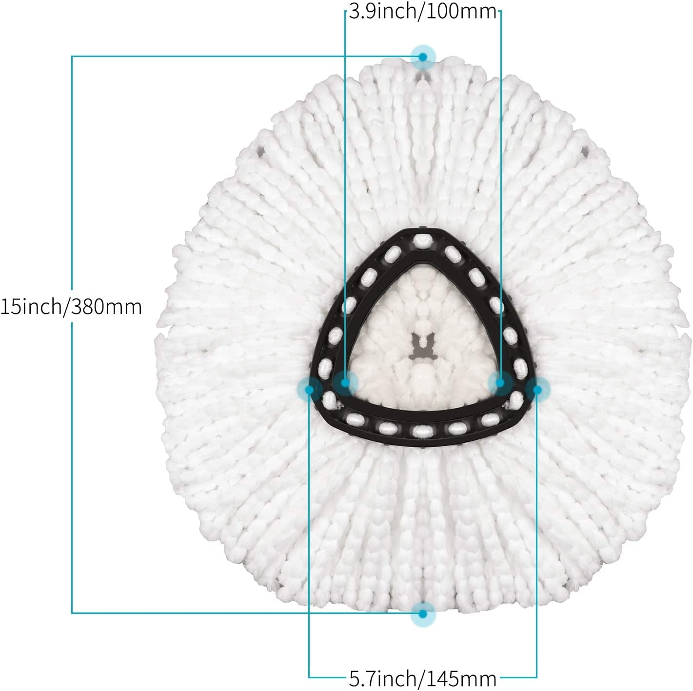 4 Pack Mop Head Replacement Compatible with Ocedar Mop Refills Easywring Spin Mop Refills Microfiber Mop Replacement Head