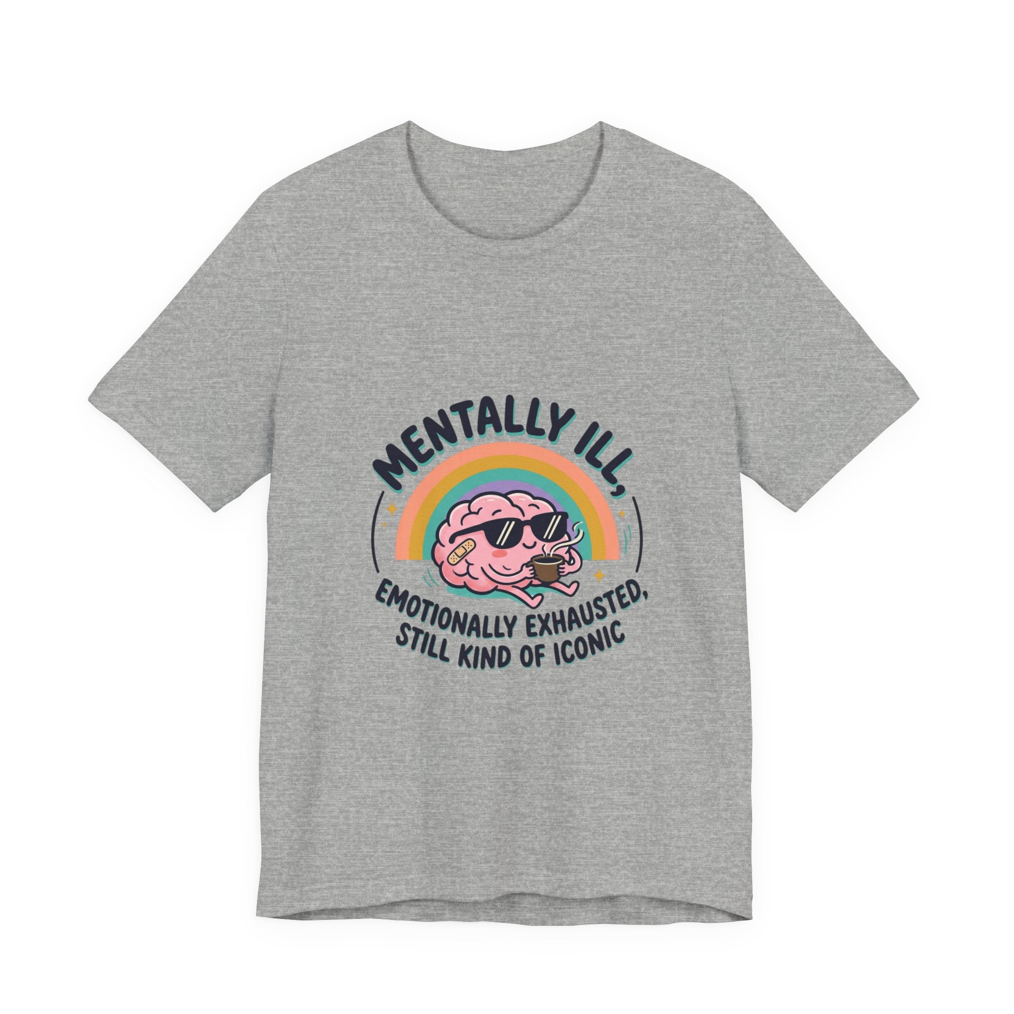 Mentally Ill Tee | mental health humor, retro wavy text