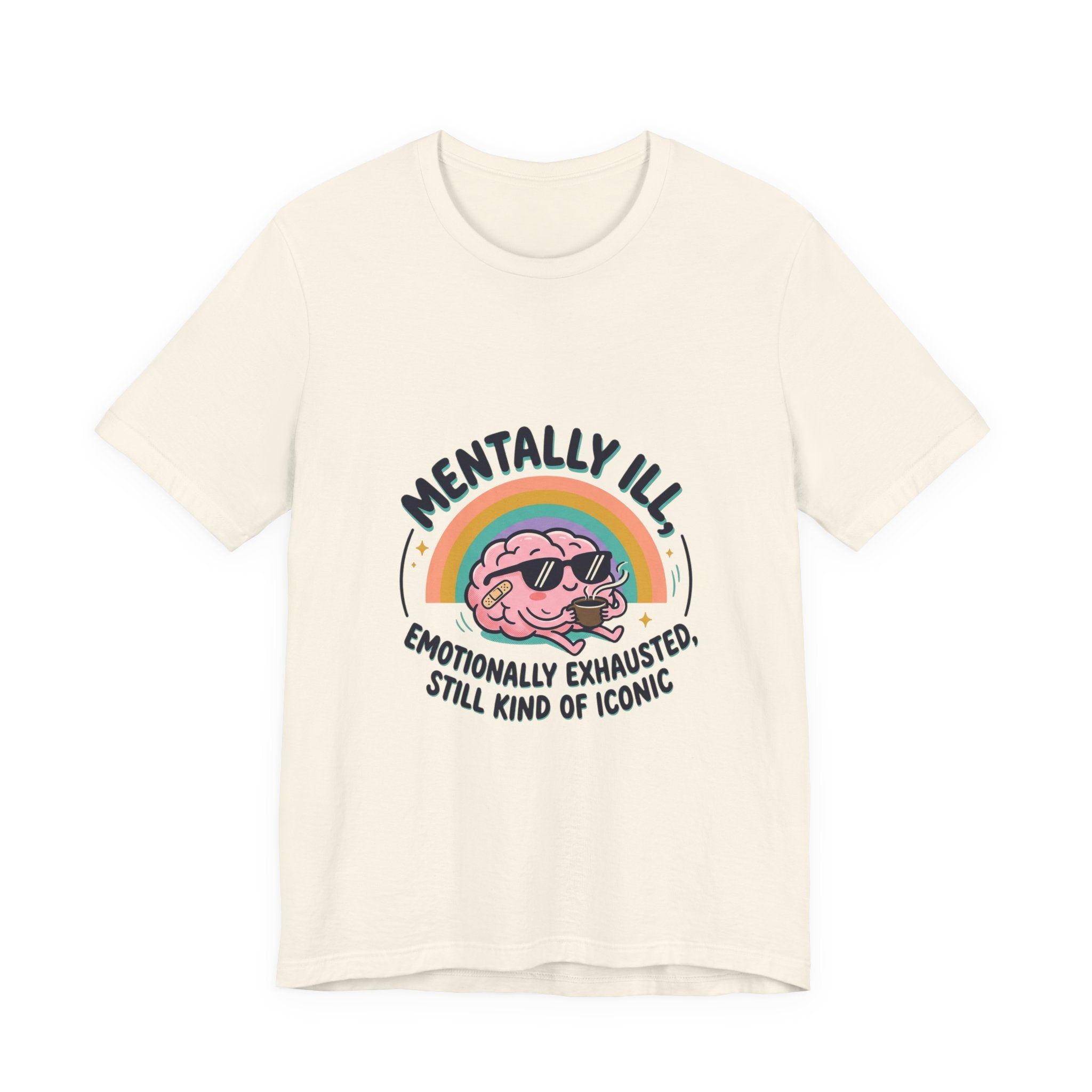 Mentally Ill Tee | mental health humor, retro wavy text
