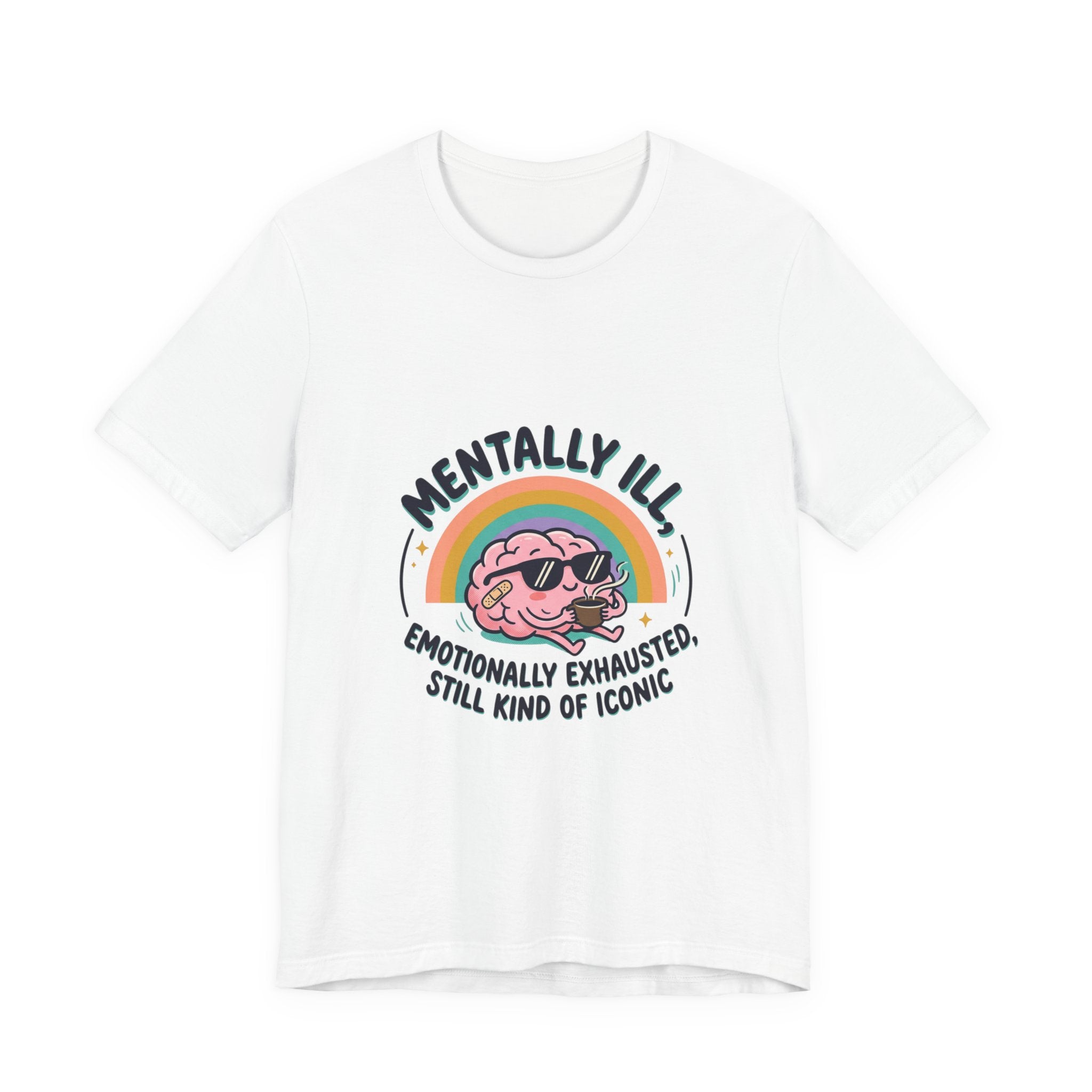 Mentally Ill Tee | mental health humor, retro wavy text