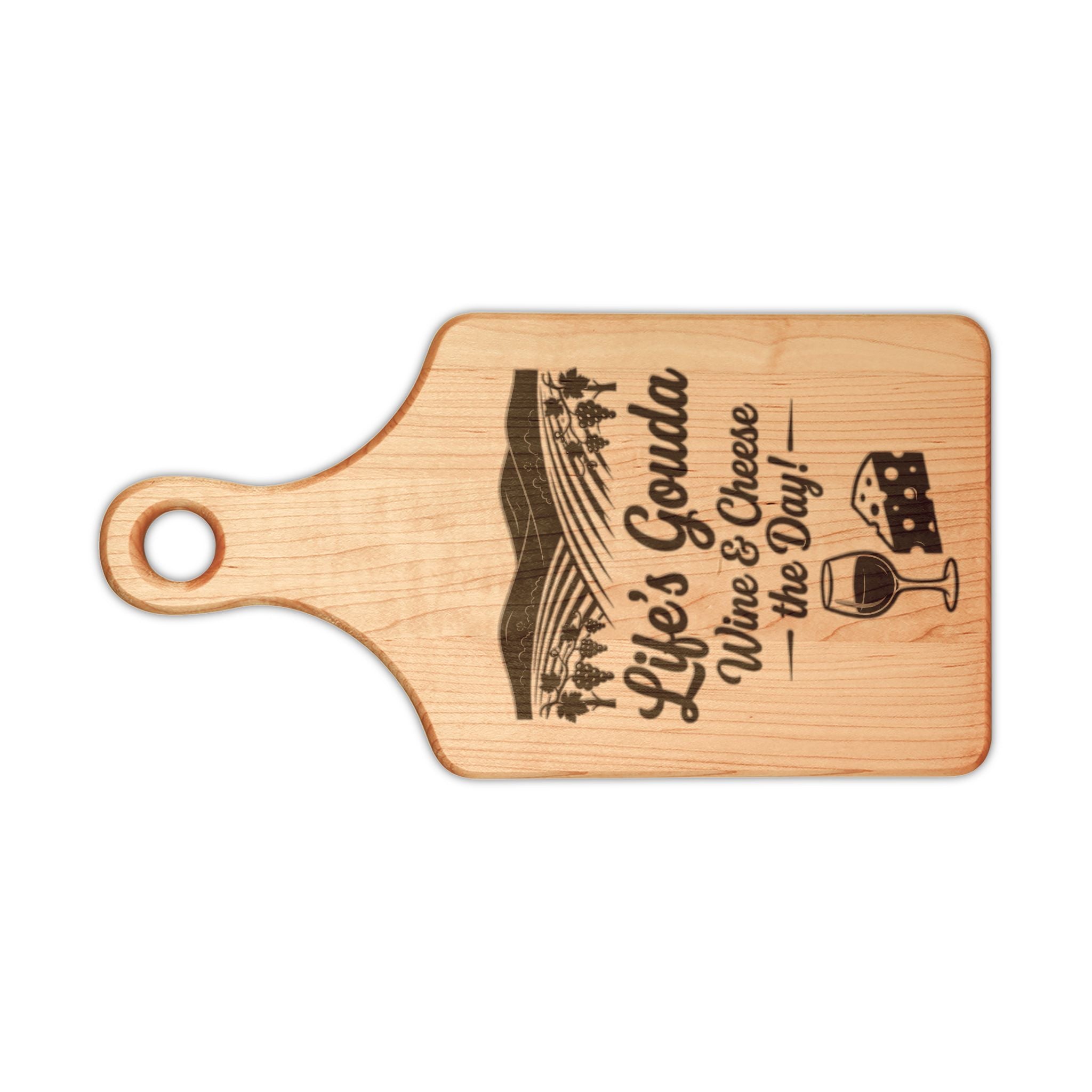 Life's Gouda Cheese Board, Engraved Wooden Cutting Board