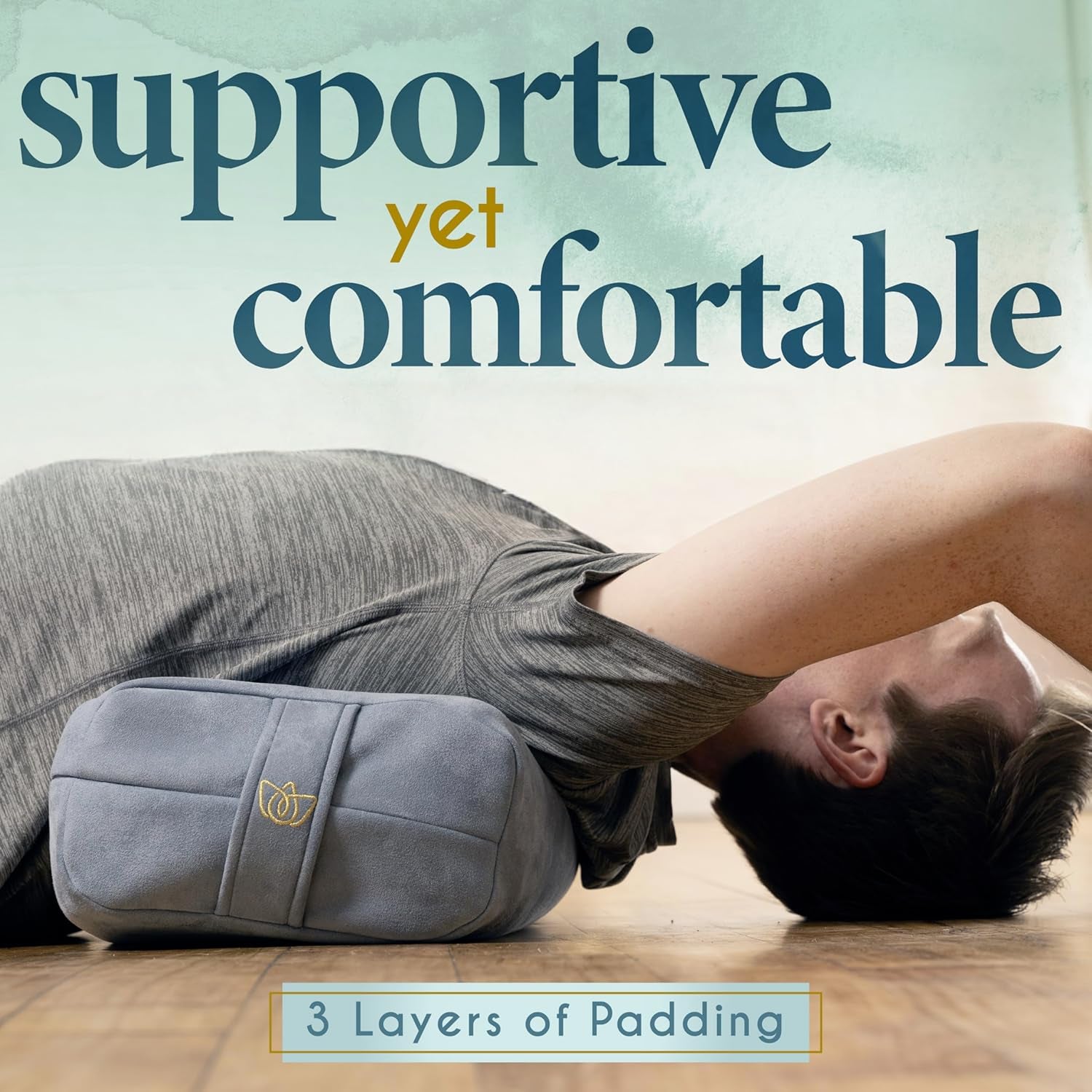 Meditation Cushion - Comfortable Floor Pillow - Traditional Tibetan Meditation Pillow with Beautiful Velvet Cover - Large Floor Cushion Seating for Adults - Premium Yoga Buckwheat Bolster