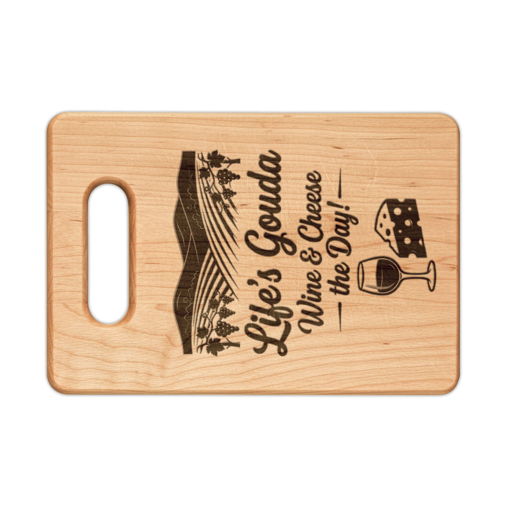 Life's Gouda Cheese Board, Engraved Wooden Cutting Board