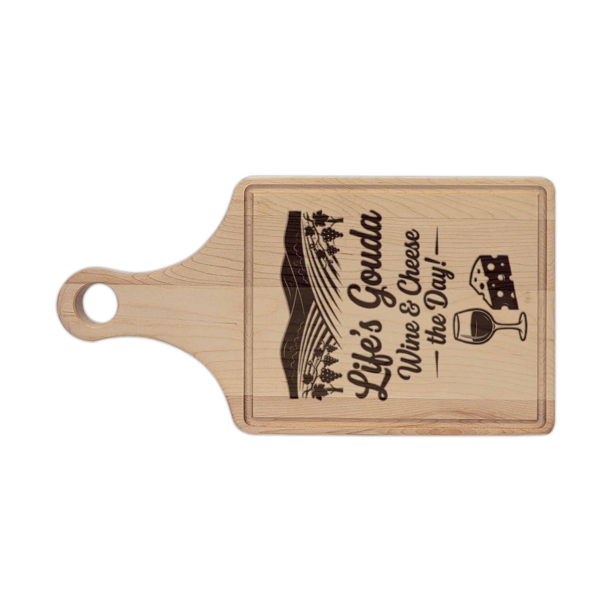 Life's Gouda Cheese Board, Engraved Wooden Cutting Board