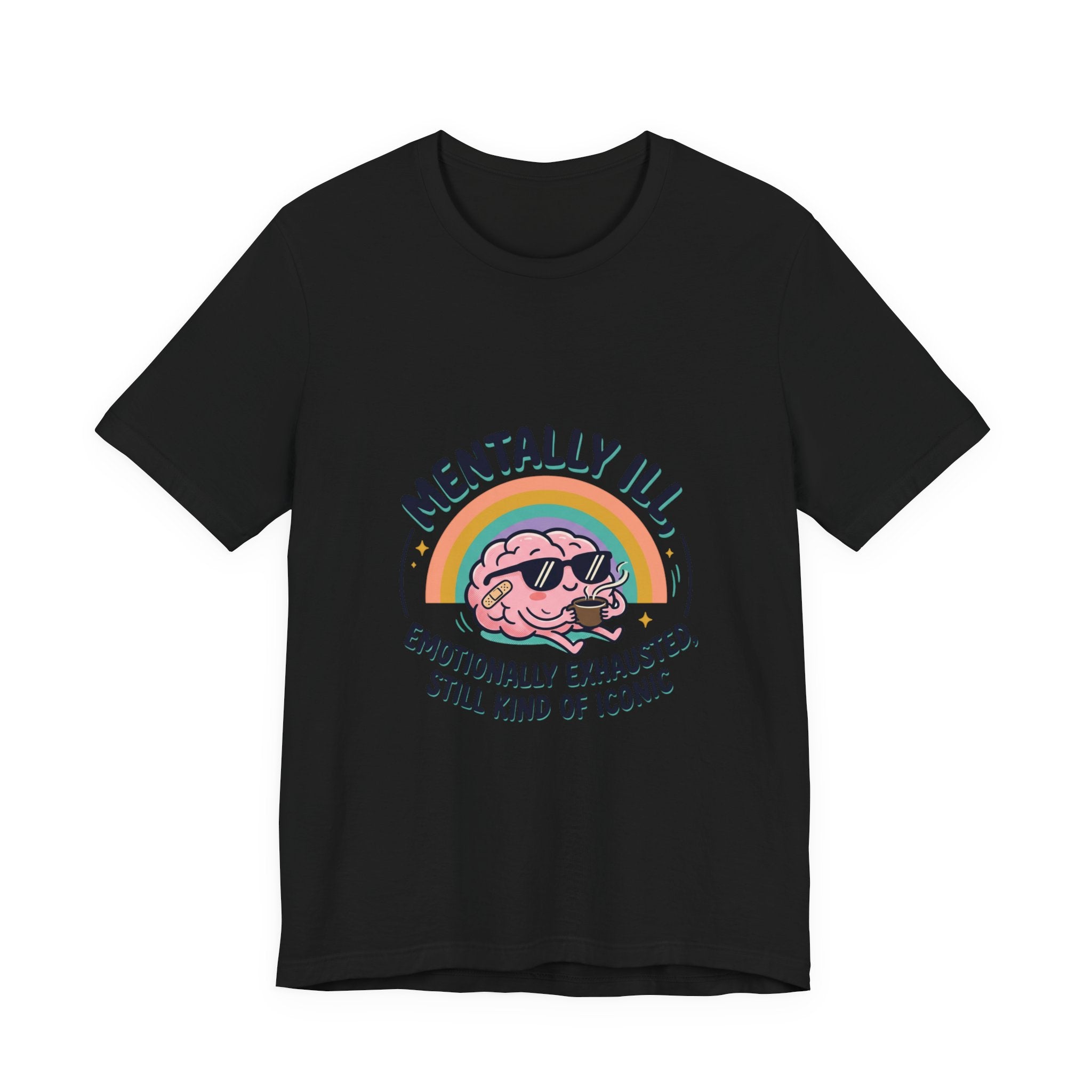 Mentally Ill Tee | mental health humor, retro wavy text