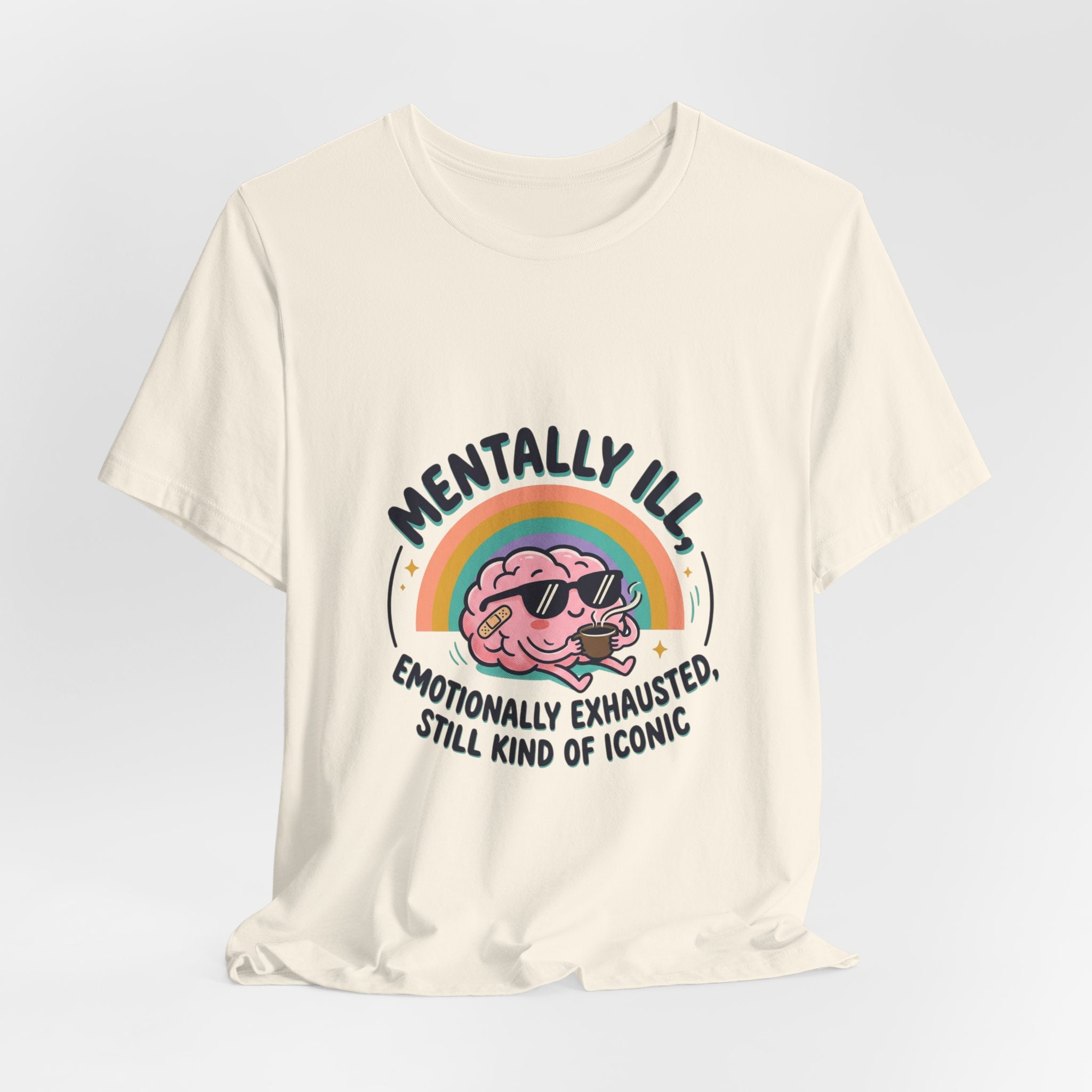 Mentally Ill Tee | mental health humor, retro wavy text