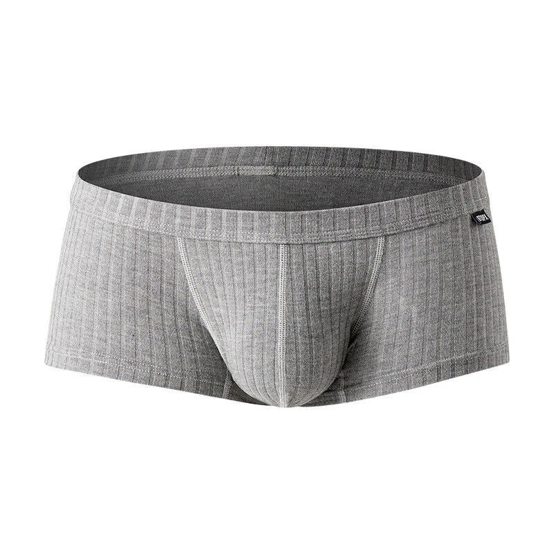 Men'S Sexy Underwear Low Waist Briefs U Pouch Boxers Striped Shorts Underpants