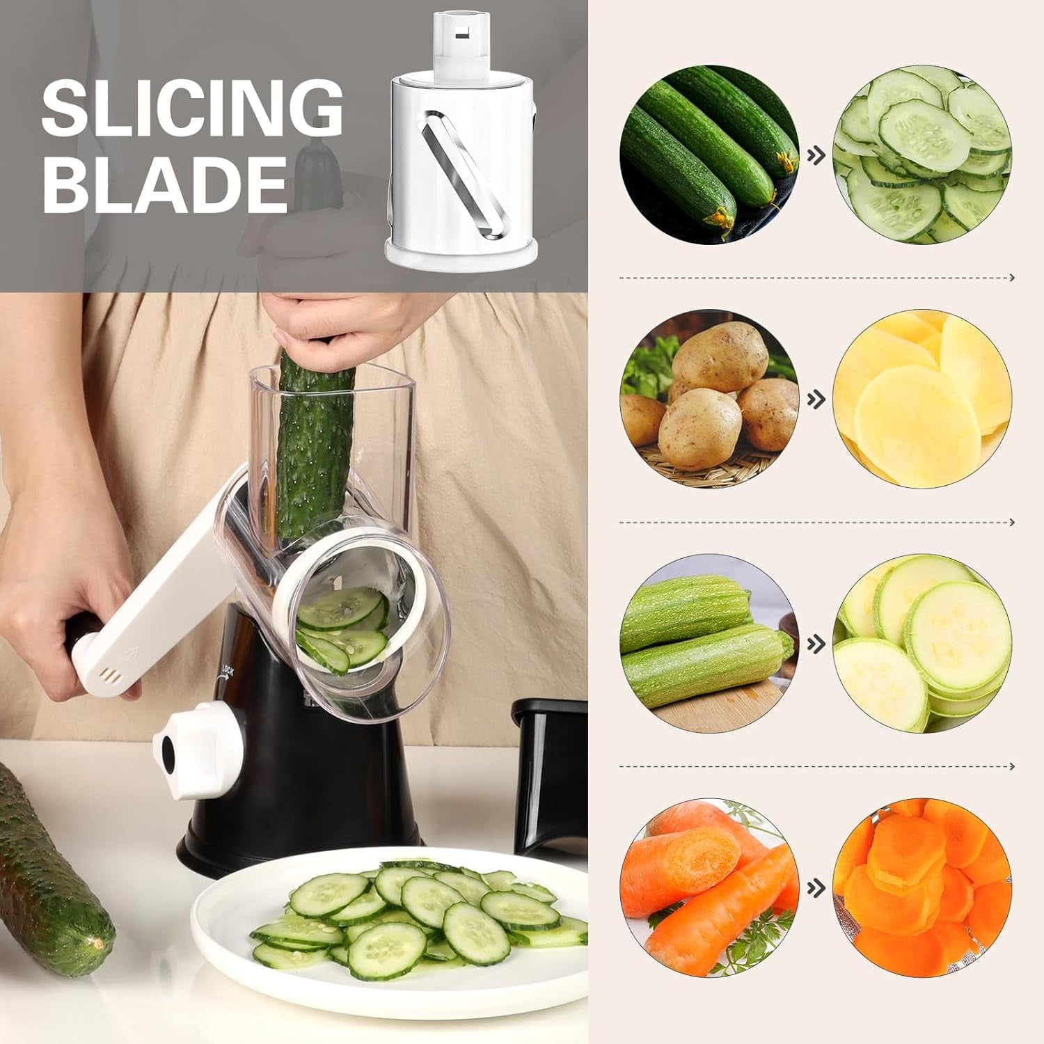 Easy Spin Cheese Grater