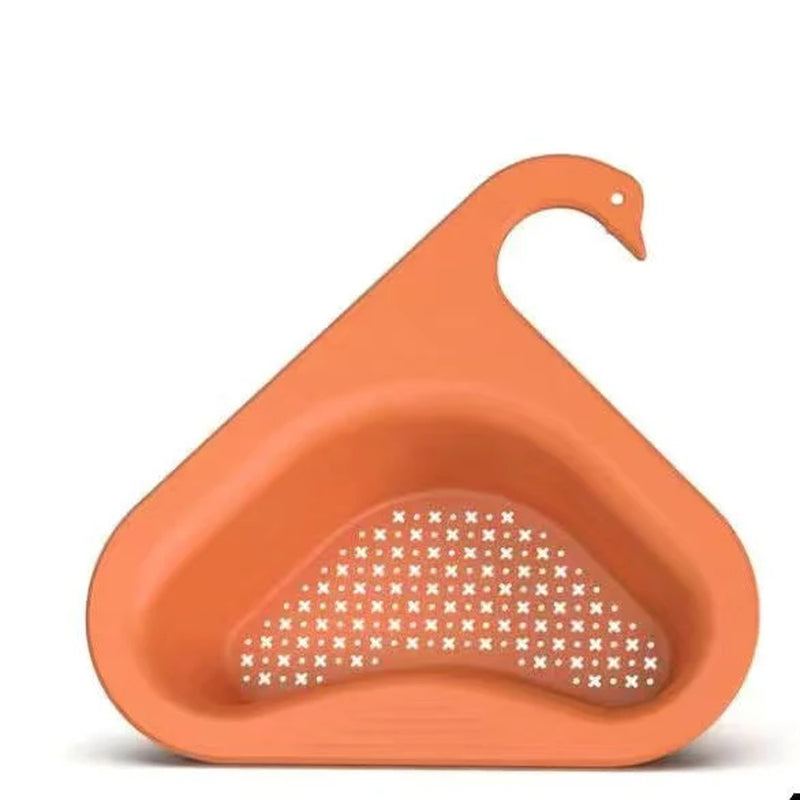 Household Sink Hanging Fruit and Vegetable Filter Water Drain Basket Kitchen Dry and Wet Separation Swan Drain Basket