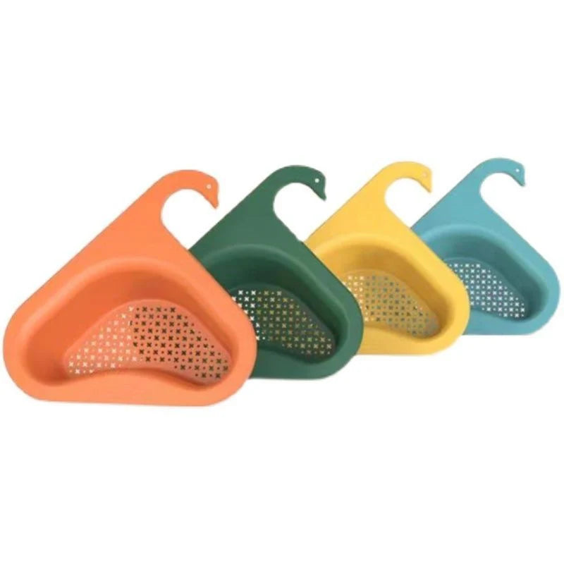 Household Sink Hanging Fruit and Vegetable Filter Water Drain Basket Kitchen Dry and Wet Separation Swan Drain Basket