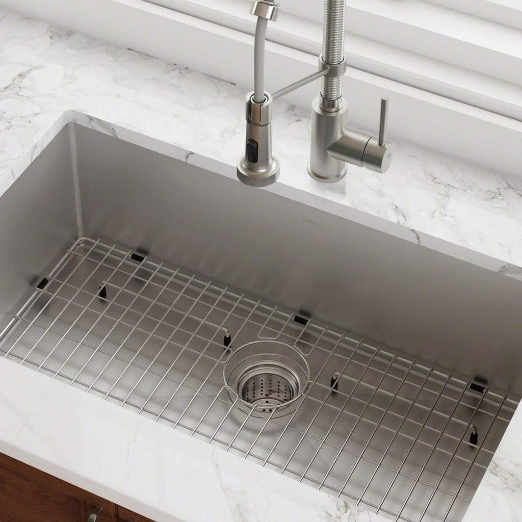 Standart PRO 26-Inch 16 Gauge Undermount Single Bowl Stainless Steel Kitchen Sink, KHU100-26