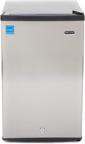 Upright Freezer with Lock, 3 Cu. Ft. Small Freezer Mini Freezer for Bedrooms, Dorms, Garages, Offices CUF-301SS, Stainless Steel, Energy Star
