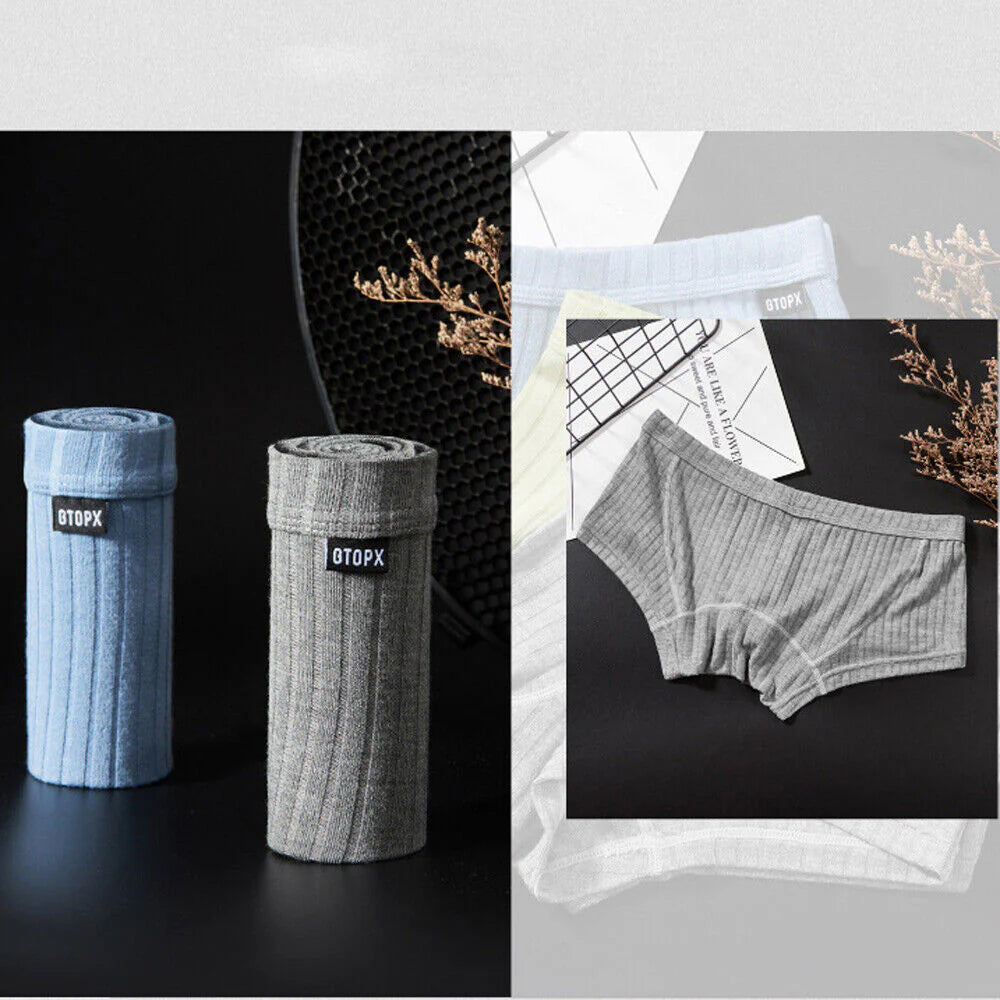 Men'S Sexy Underwear Low Waist Briefs U Pouch Boxers Striped Shorts Underpants